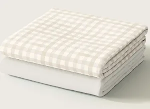 Gingham Crib Sheet Set