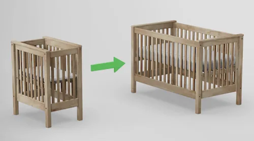 Gratitude Convertible Bassinet To Crib Combo