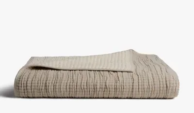 Organic Rib Knit Throw