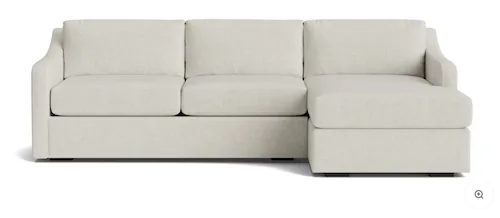 Meera Chaise Sectional in Natural Latex