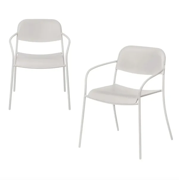 Outdoor Metal Bistro Armchairs (Set of 2)