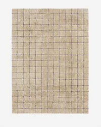 Washable Stacked Brick Rug