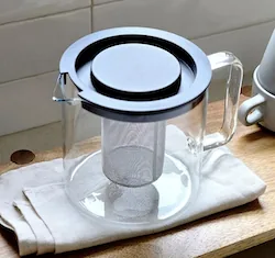 Czech Glass Tea Kettle With Infuser