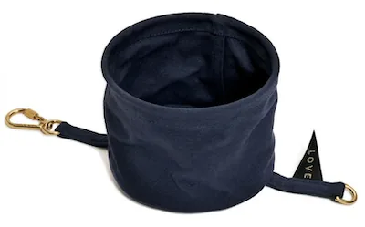 Cotton Canvas Collapsible Dog Water Bowl