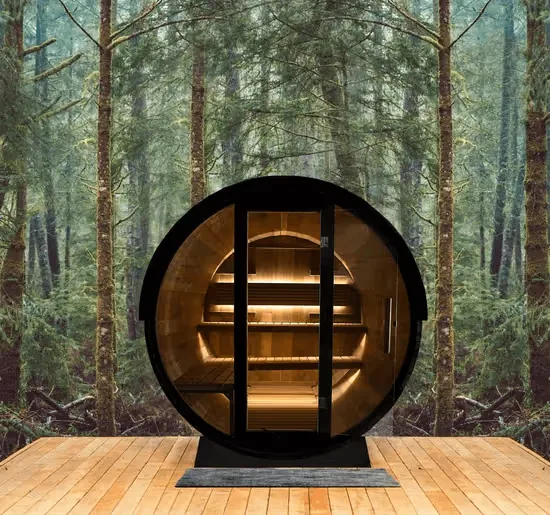 Outdoor Cedar Barrel Sauna